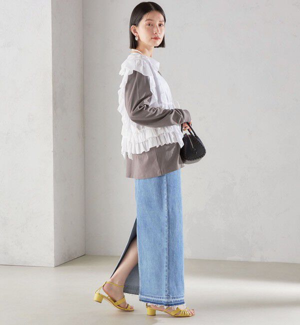 SHIPS for women「〈手洗い可能〉フリル ノースリーブ ブラウス ◇」|シャツ・ブラウス|