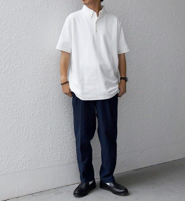 SHIPS any「SHIPS any:〈接触冷感/遮熱/UVカット機能等〉サマーファンクション 鹿の子 ボタンダウンポロシャツ◆」|ポロシャツ|