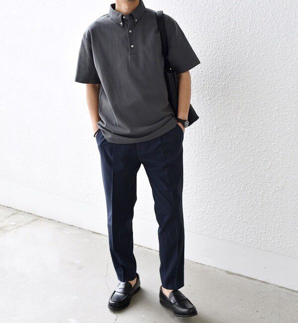 SHIPS any「SHIPS any:〈接触冷感/遮熱/UVカット機能等〉サマーファンクション 鹿の子 ボタンダウンポロシャツ◆」|ポロシャツ|