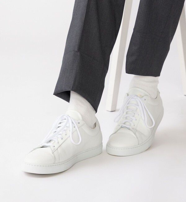 SHIPS「【SHIPS別注】PIEVE: カーフレザー スニーカー」|スニーカー|ホワイト