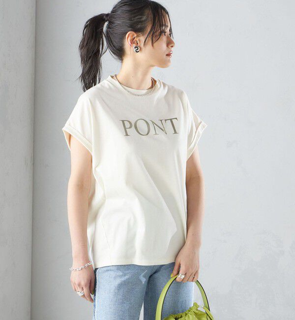 SHIPS for women「ローズペトール 半袖 プリント TEE」|Tシャツ・カットソー|