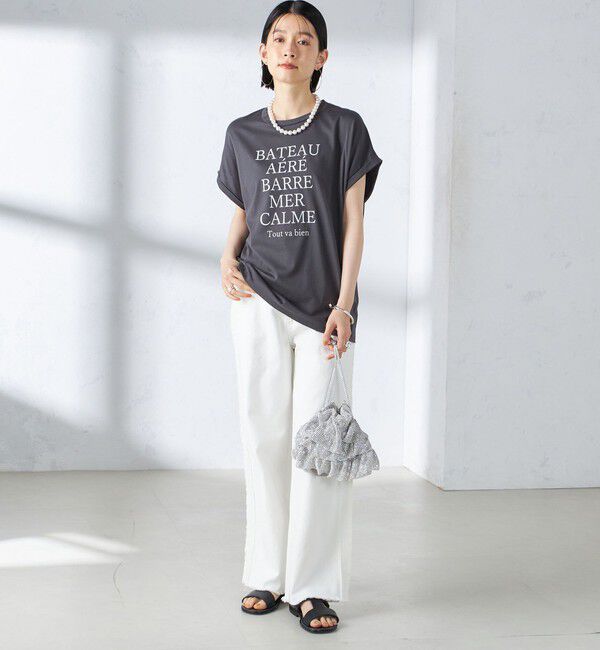 SHIPS for women「ローズペトール 半袖 プリント TEE」|Tシャツ・カットソー|