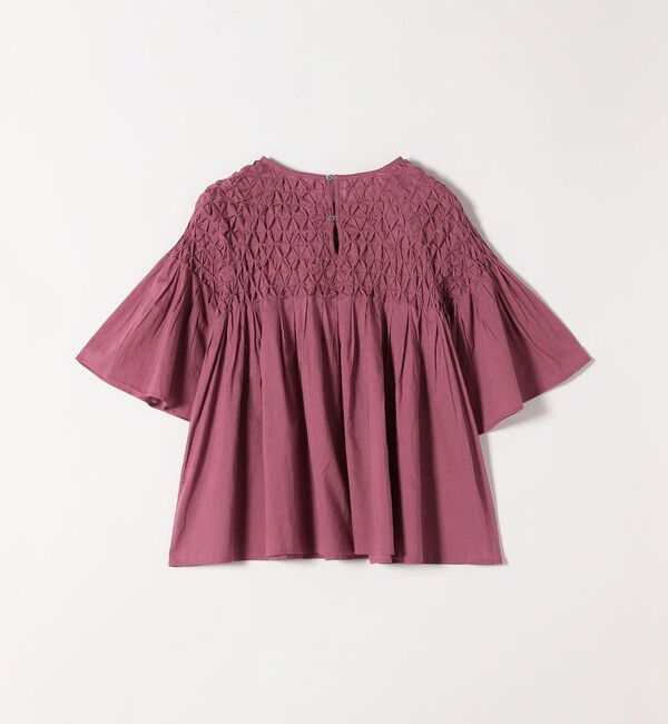 SHIPS any「SHIPS any:〈洗濯機可能〉ハンドスモッキング コットン フレア ブラウス」|シャツ・ブラウス|