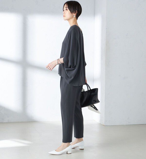 SHIPS for women「〈接触冷感 / 手洗い可能〉アセテート混 バック サテン ドルマン ブラウス」|シャツ・ブラウス|