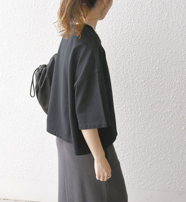 SHIPS any「《一部追加予約》【WEB限定】SHIPS any:〈洗濯機可能〉インレイ ハーフスリーブ ショートTEE」|Tシャツ・カットソー|