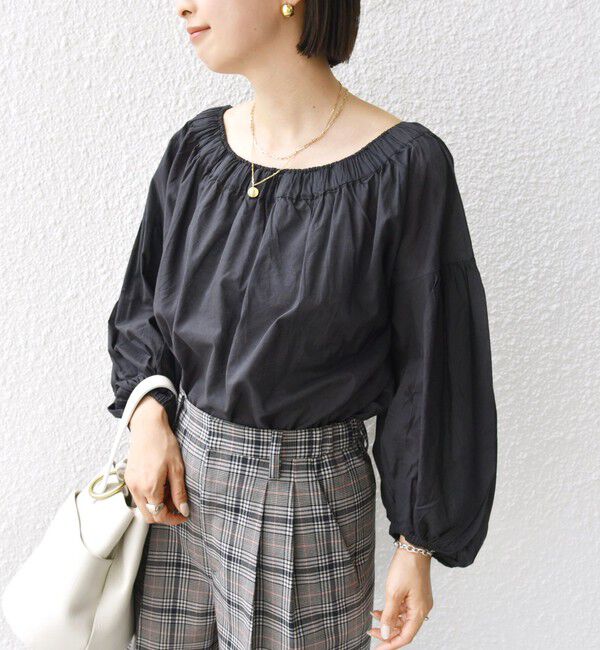 SHIPS for women「【SHIPS別注】TORRAZZO DONNA:〈手洗い可能〉ブラウス」|シャツ・ブラウス|ブラック