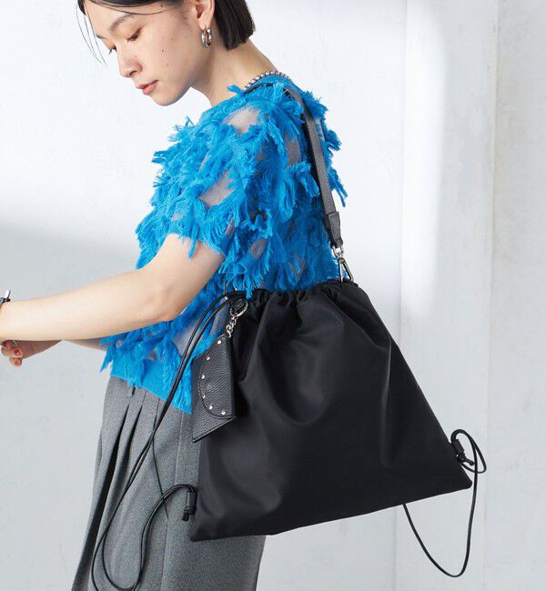 SHIPS for women「MILOS:2WAY ナイロン ショルダーバッグ」|ショルダー・メッセンジャー|ブラック