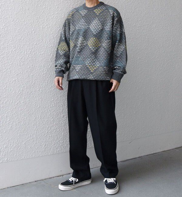 SHIPS any「SHIPS any: 〈手洗い可能〉ジオメトリック ジャガード クルーネック ルーズ ニット◇」|その他|