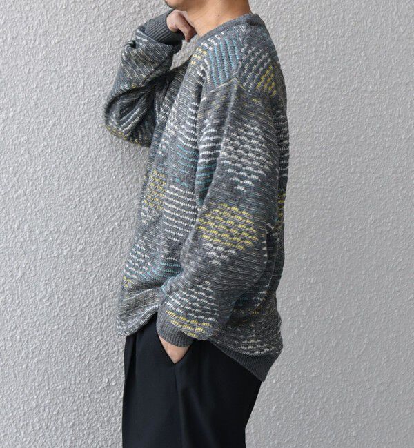 SHIPS any「SHIPS any: 〈手洗い可能〉ジオメトリック ジャガード クルーネック ルーズ ニット◇」|その他|