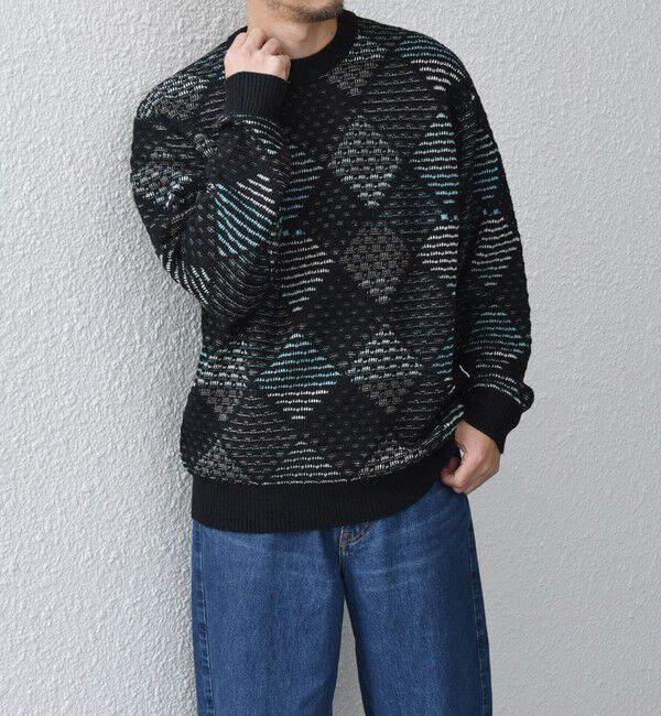 SHIPS any「SHIPS any: 〈手洗い可能〉ジオメトリック ジャガード クルーネック ルーズ ニット◇」|その他|