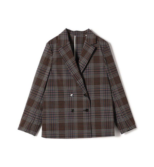 SHIPS for women「〈手洗い可能〉ウール混 チェック ダブルボタン ジャケット」|テーラードジャケット|