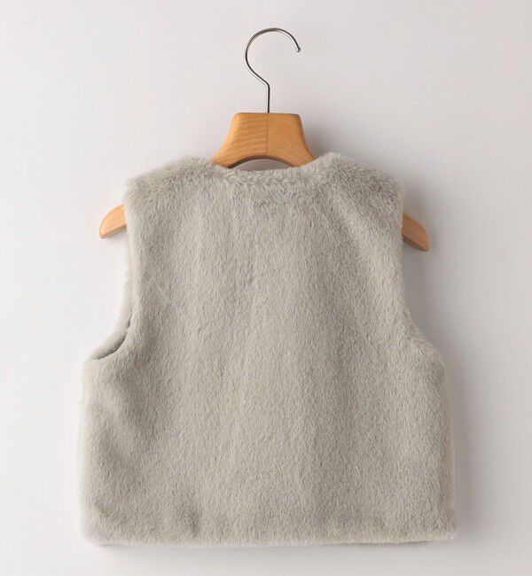 SHIPS KIDS「SHIPS KIDS:100～140cm / フェイクファー&times;リバティ ベスト」|ダウンベスト・ベスト|