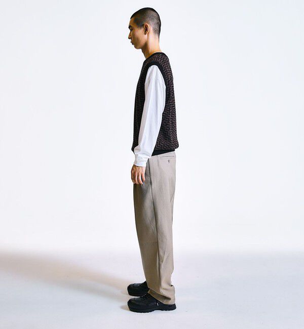 SHIPS「City Ambient Products:〈手洗い可能〉ジオメトリック ジャカード ニット ベスト」|ベスト・ジレ|