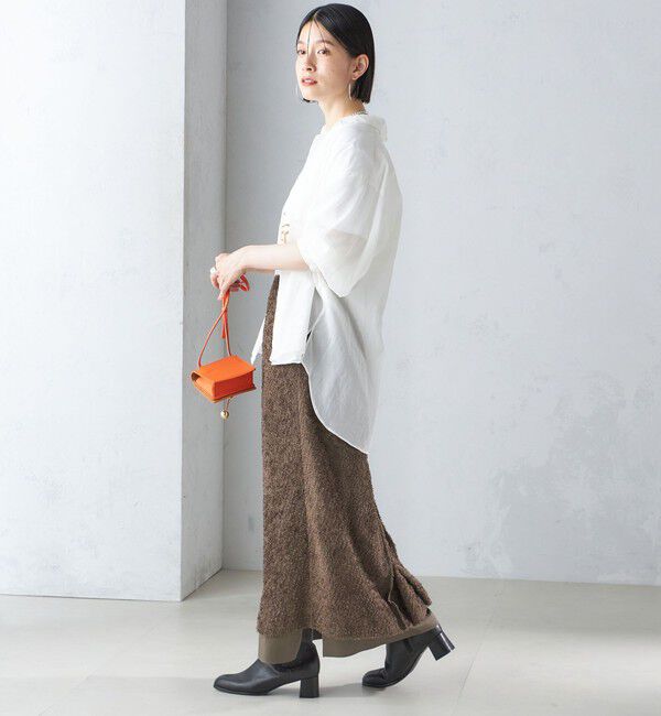 SHIPS for women「〈手洗い可能〉ジャカード ヘム フレア レイヤード スカート」|スカート|