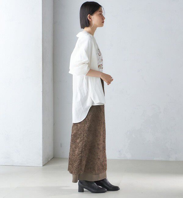 SHIPS for women「〈手洗い可能〉ジャカード ヘム フレア レイヤード スカート」|スカート|