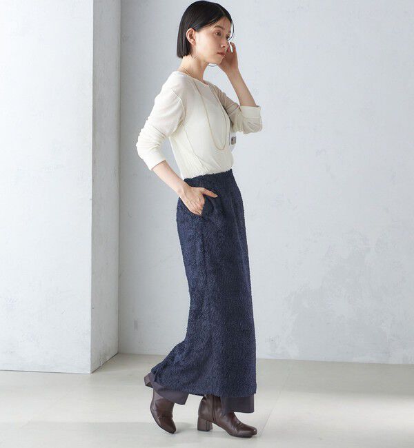 SHIPS for women「〈手洗い可能〉ジャカード ヘム フレア レイヤード スカート」|スカート|