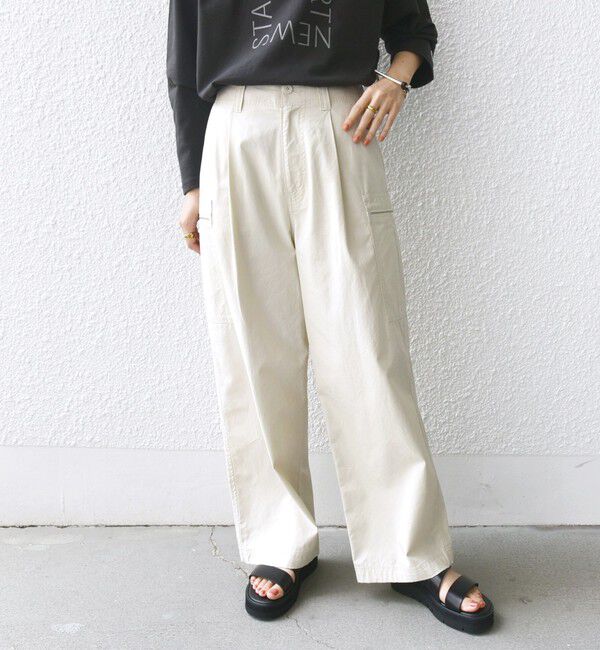 SHIPS for women「〈手洗い可能〉裾 ドロスト カーゴ パンツ 3」|カーゴ|