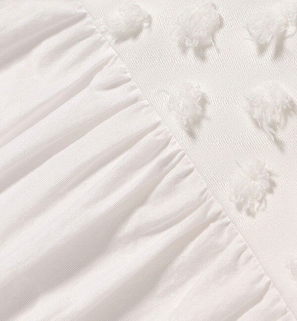 SHIPS for women「【WEB限定】〈手洗い可能〉ドット ジャカード コンビ フリル ブラウス」|シャツ・ブラウス|