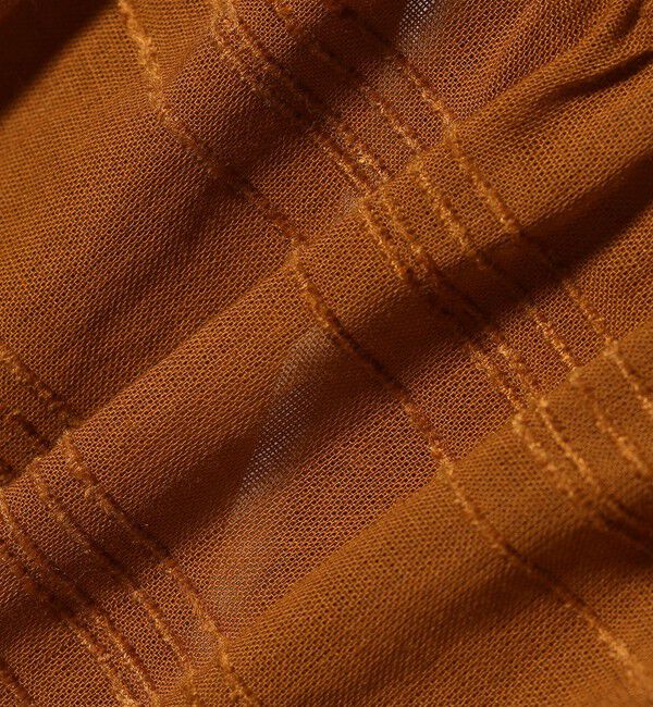 SHIPS any「SHIPS any: シアー ジャカード シャーリング バンドカラー シャツ」|シャツ・ブラウス|