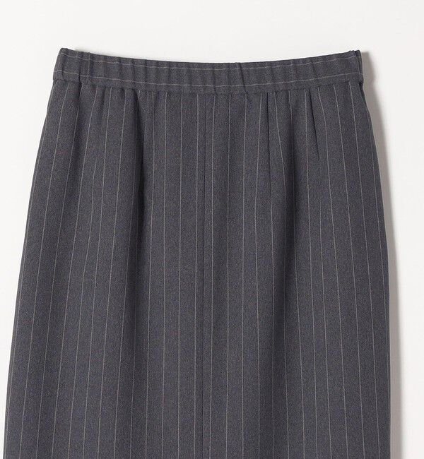 quaranciel「quaranciel:〈洗濯機可能〉ペプラム ベルト付 ストライプ Iライン スカート」|スカート|