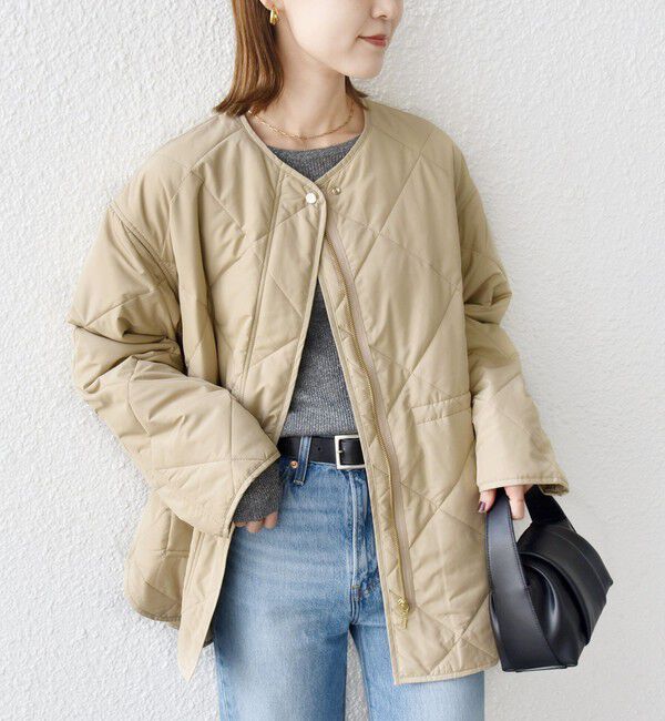 SHIPS for women「〈手洗い可能〉キルティング サイドジップ ブルゾン」|ブルゾン・スタジャン|