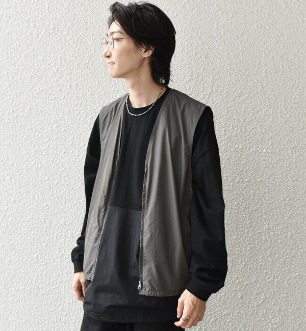 SHIPS any「SHIPS any: 〈洗濯機可能〉ダブルジップ アーバン ベスト［a-nylon］(セットアップ対応)◇」|ベスト・ジレ|