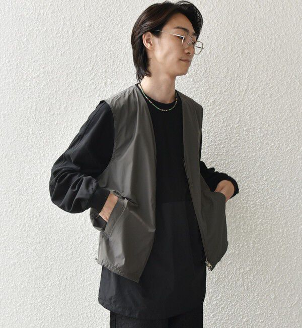 SHIPS any「SHIPS any: 〈洗濯機可能〉ダブルジップ アーバン ベスト［a-nylon］(セットアップ対応)◇」|ベスト・ジレ|
