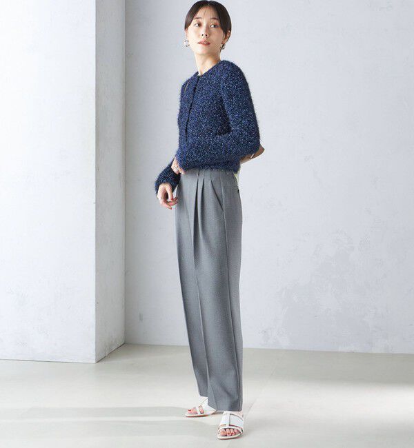 SHIPS for women「〈手洗い可能〉ラメ ニット 配色 カーディガン」|カーディガン|