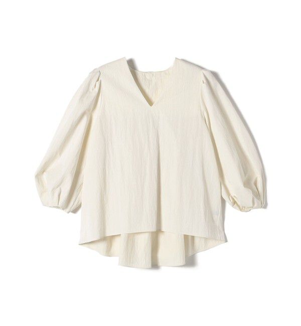 SHIPS for women「〈手洗い可能〉綿 ナイロン バック リボン ブラウス」|シャツ・ブラウス|