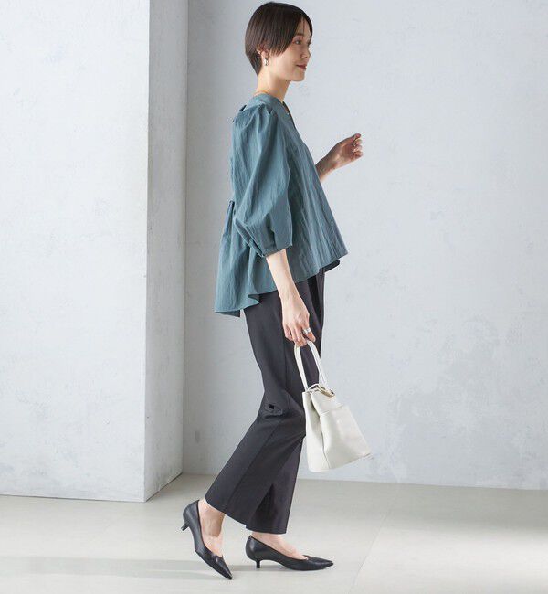 SHIPS for women「〈手洗い可能〉綿 ナイロン バック リボン ブラウス」|シャツ・ブラウス|