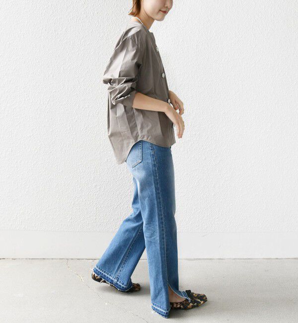 SHIPS for women「【WEB限定】 〈洗濯機可能〉タイプライター ビジュー ボタン ロングスリーブ ブラウス」|シャツ・ブラウス|