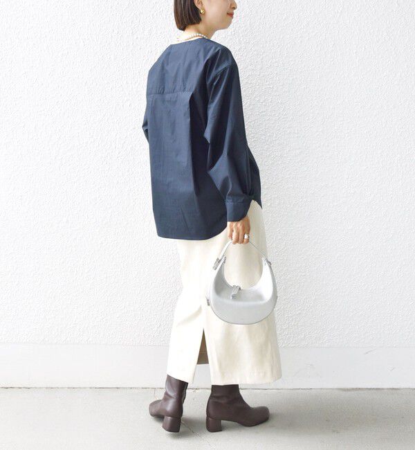 SHIPS for women「【WEB限定】 〈洗濯機可能〉タイプライター ビジュー ボタン ロングスリーブ ブラウス」|シャツ・ブラウス|