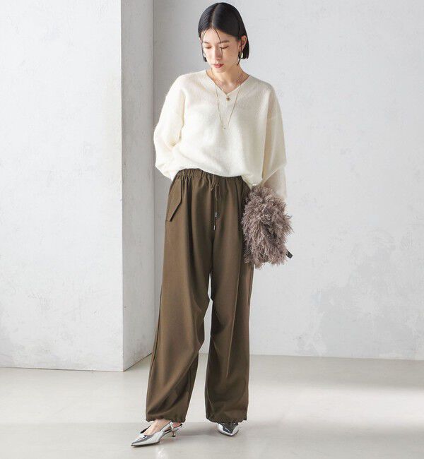 SHIPS for women「〈手洗い可能〉モヘヤ パイル Vネック プルオーバー」|ニット・セーター|