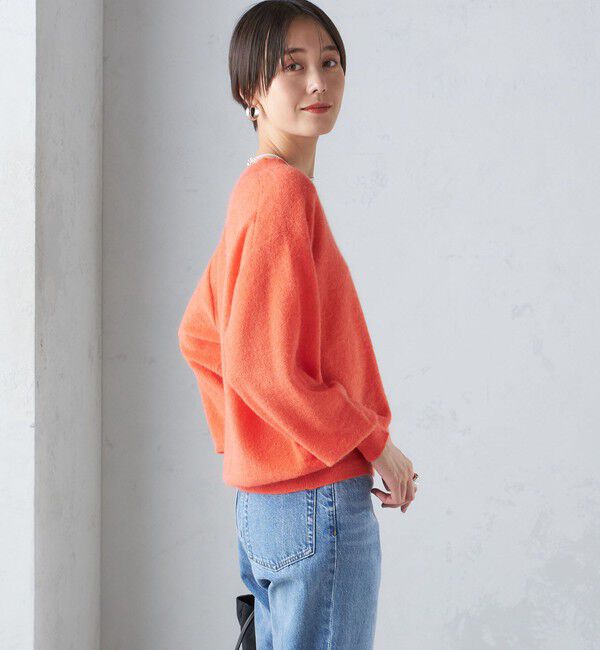 SHIPS for women「〈手洗い可能〉モヘヤ パイル Vネック プルオーバー」|ニット・セーター|