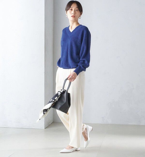 SHIPS for women「〈手洗い可能〉モヘヤ パイル Vネック プルオーバー」|ニット・セーター|