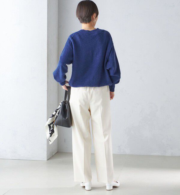 SHIPS for women「〈手洗い可能〉モヘヤ パイル Vネック プルオーバー」|ニット・セーター|