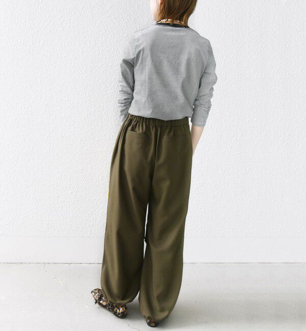 SHIPS for women「【WEB限定】〈洗濯機可能〉刺繍 デザイン ボーダー リンガー TEE」|Tシャツ・カットソー|