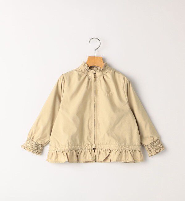 SHIPS KIDS「SHIPS KIDS:100～130cm / 〈撥水〉 フリル パーカー」|その他|ベージュ