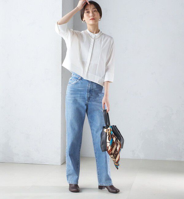 SHIPS for women「〈手洗い可能〉コットン ポリエステル ピンタック 羽織 ブラウス」|シャツ・ブラウス|