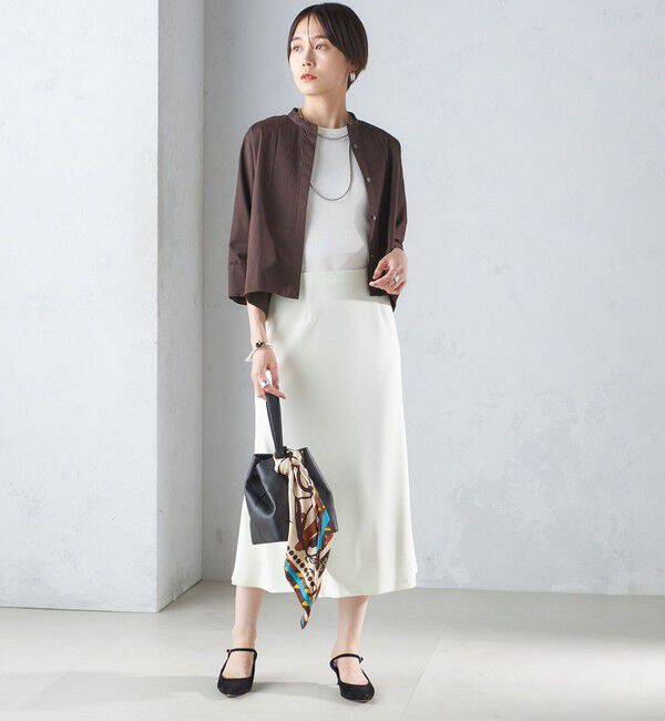 SHIPS for women「〈手洗い可能〉コットン ポリエステル ピンタック 羽織 ブラウス」|シャツ・ブラウス|