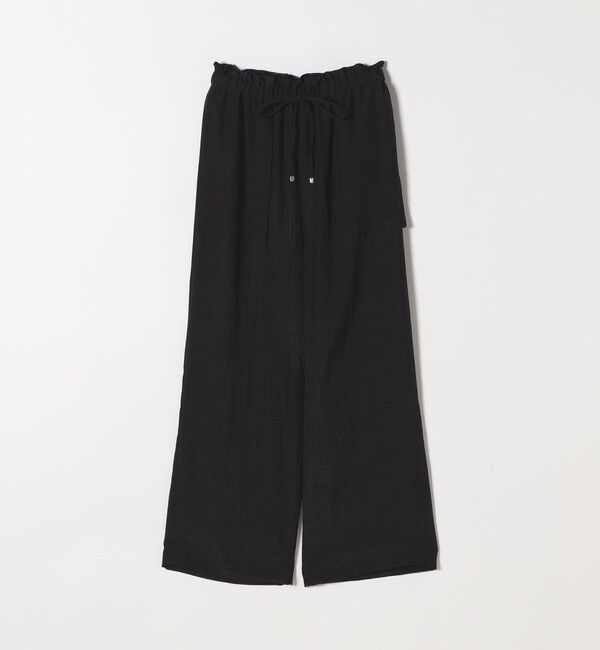 SHIPS any「SHIPS any:〈手洗い可能〉 ウエスト ギャザー ワイド  イージー パンツ」|その他|ブラック