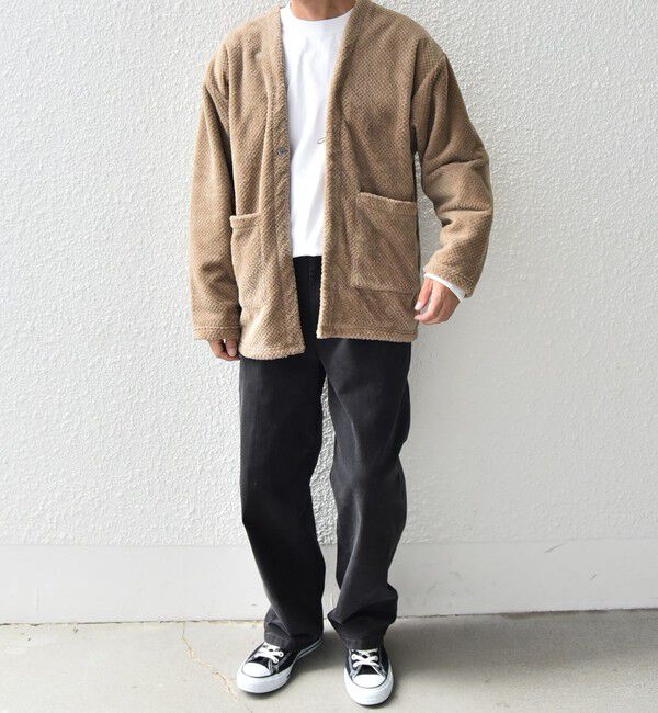 SHIPS any「【WEB限定】SHIPS any: パイナップル フリース 1ボタン Vネック カーディガン◇」|カーディガン|