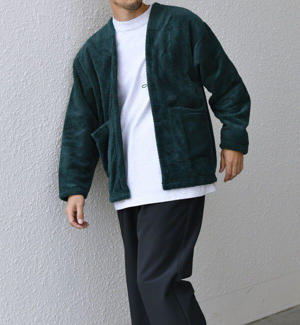 SHIPS any「【WEB限定】SHIPS any: パイナップル フリース 1ボタン Vネック カーディガン◇」|カーディガン|