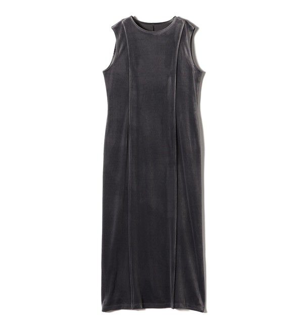 SHIPS for women「Wai＋:〈手洗い可能〉ストレッチ ポリエステル ベロア ワンピース」|ワンピース|