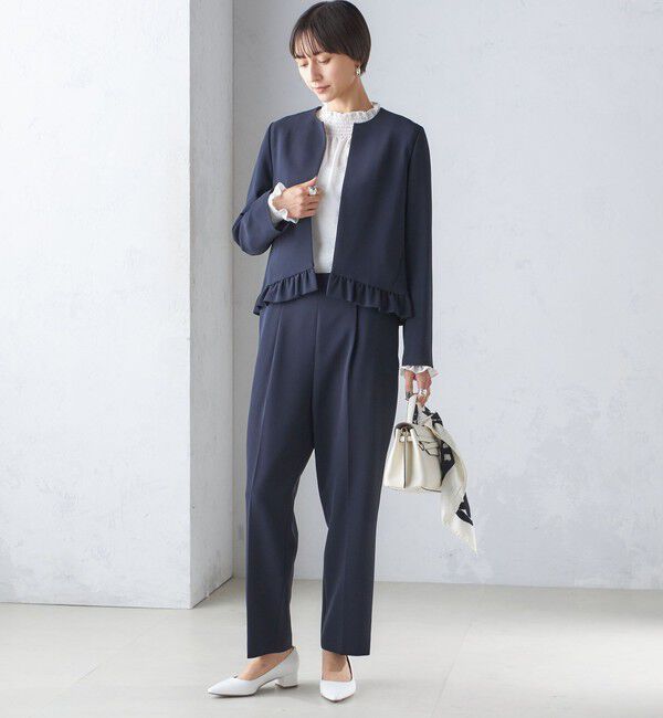 SHIPS for women「〈手洗い可能〉トリアセテート混 テーパード パンツ（セットアップ対応）」|その他|