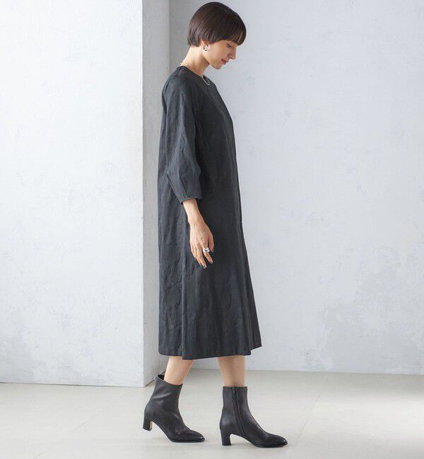 SHIPS for women「〈手洗い可能〉フラワー ジャカード フレア ワンピース」|ワンピース|