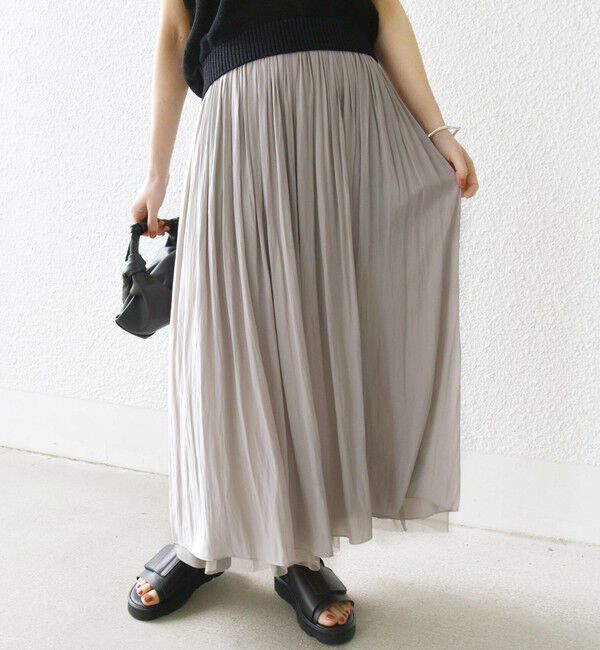 SHIPS for women「〈手洗い可能〉リバーシブル チュール カッセン スカート」|スカート|
