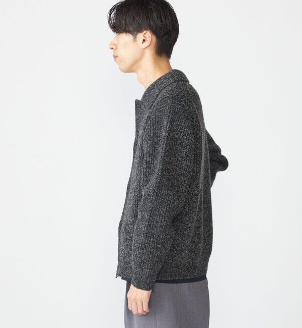 SHIPS「SHIPS: SOLOTEX(R) 畔編み ポロ ニット カーディガン」|カーディガン|