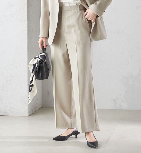 SHIPS for women「タキシード クロス ストレート パンツ」|スラックス|