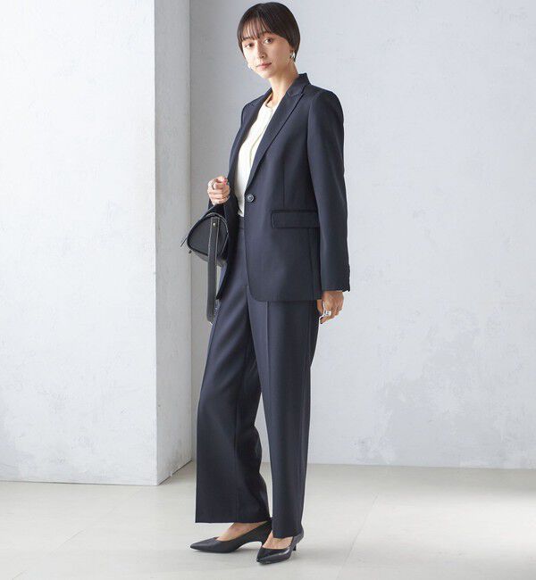 SHIPS for women「タキシード クロス ストレート パンツ」|スラックス|